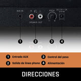 Lenco Turntable LS-101 - Giradiscos Bluetooth - Altavoz Externo con 2 x 10 vatios RMS - 3 velocidades - Transmisión por Correa - Negro