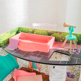 KidKraft Casa de muñecas de madera Camila con muebles y accesorios, Casita de juguete con gato, ascensor y piscina para muñecas de 30 cm, juguetes niños y niñas desde 3años (65986) Exclusivo en Amazon