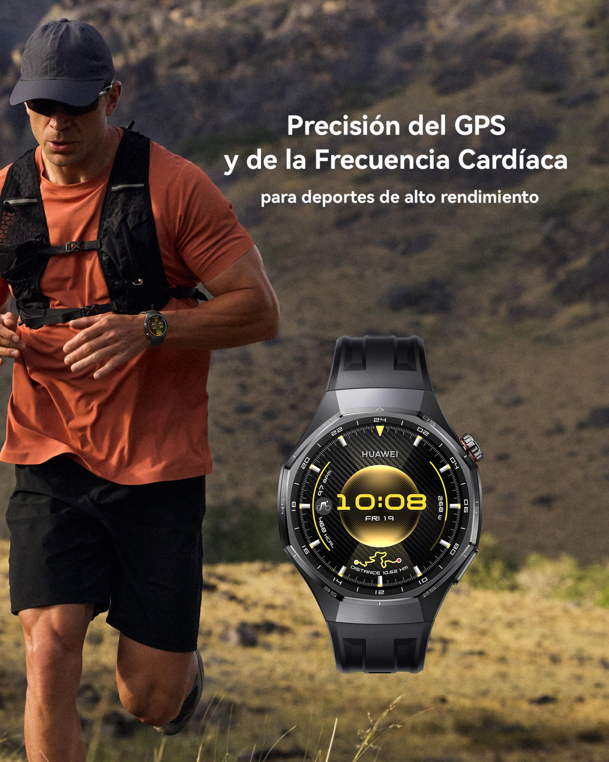 HUAWEI Watch GT 6 Pro 46mm GPS Smartwatch 1.47''AMOLED Pantalla Táctil, hasta 21 Días de Autonomía, Ciclismo Nivel Profesional, NFC, iOS Android Compatible, Análisis ECG, Monitoreo de Salud, Negro