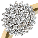 Naava Anillo para Mujer de Oro Amarillo 9K con 37 Diamantes talla 6.5
