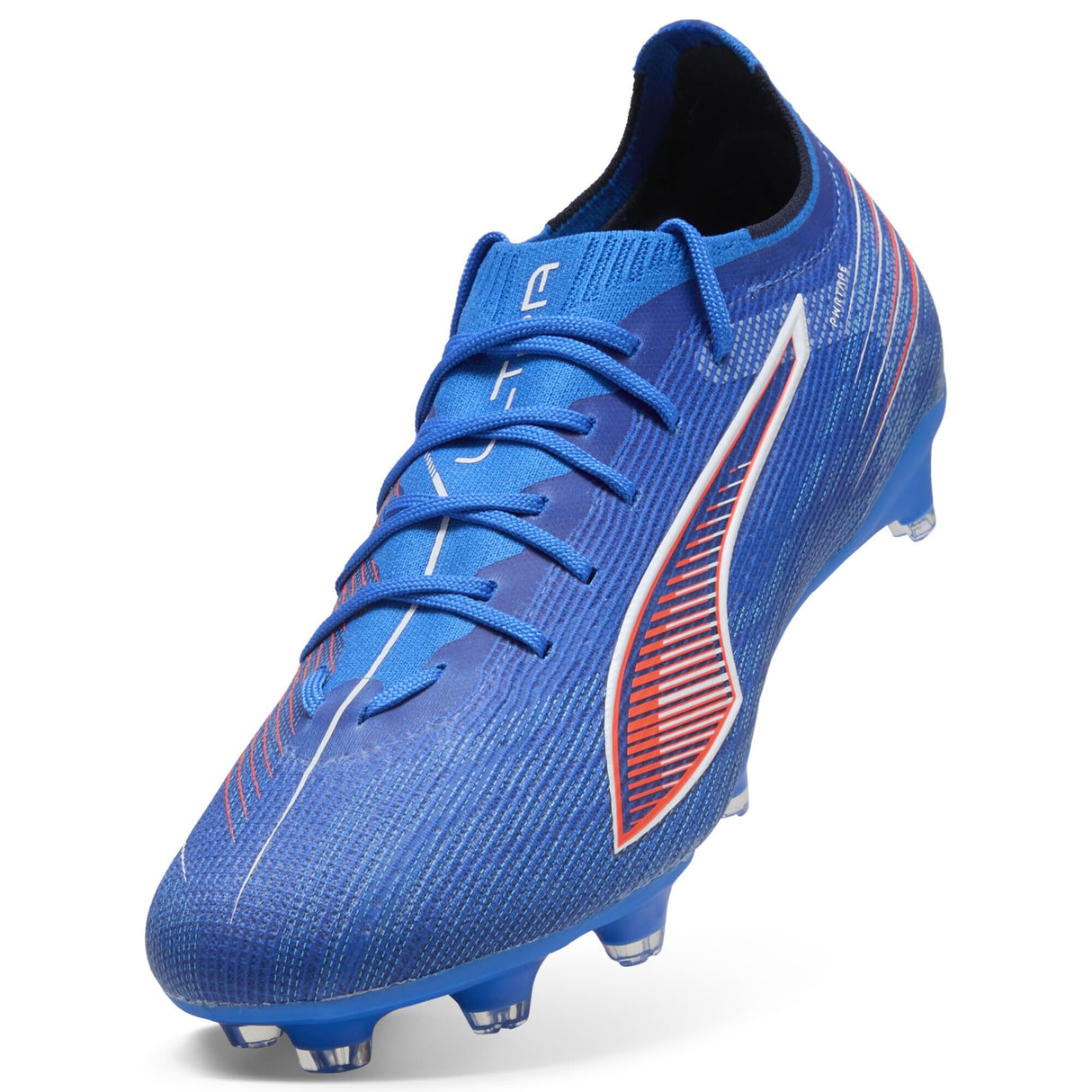 PUMA 6 Pro FG/AG, Zapatillas de fútbol Unisex Adulto, Ultra Blue White Glowing Red, 44.5 EU