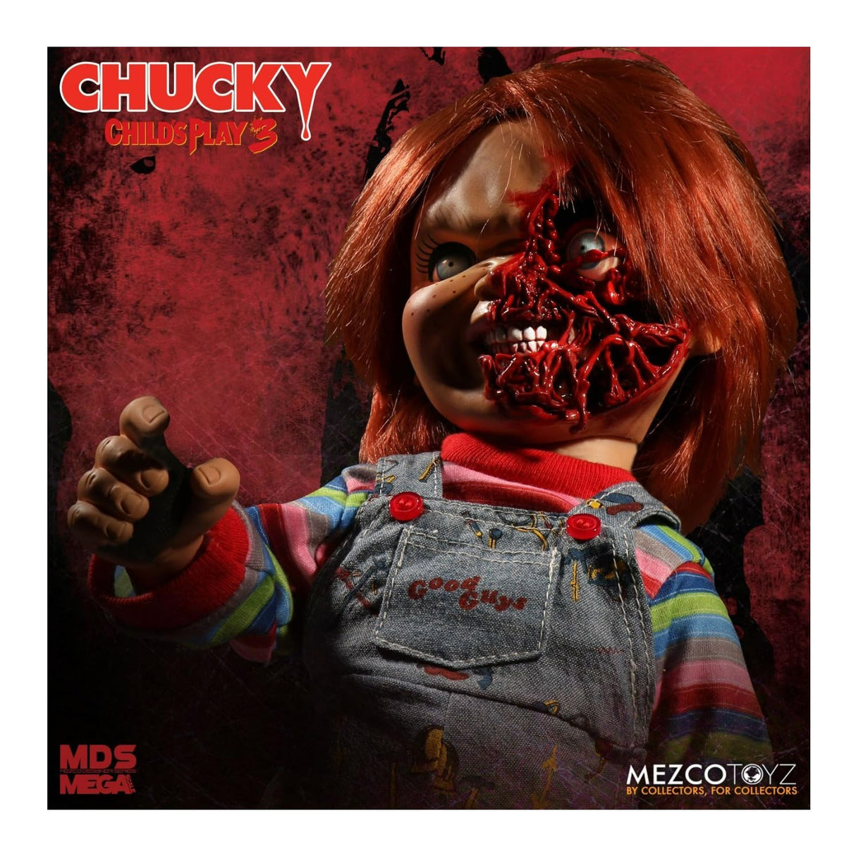 Chucky Pizza Face Talking Fig. 38 cm Chucky MDS Mega Scale re-Run
