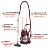 Einhell TE- VC 3080 SACL Aspirador en seco y húmedo