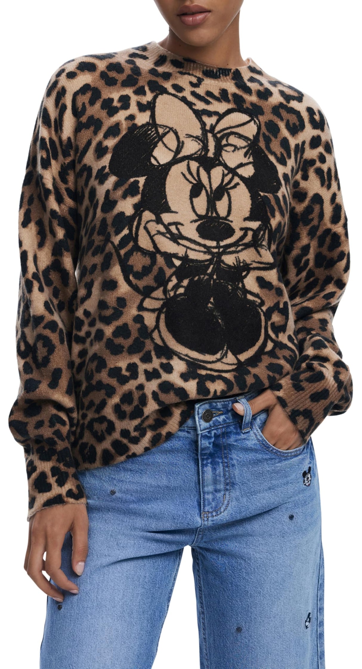 Desigual JERS_Minnie Pullover Sweater, marrón, M Women's