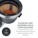 SEVERIN FILKA, cafetera de filtro totalmente automática, cafetera de filtro 5 en 1 con pantalla LED, molinillo, con jarra termo, negro mate/acero inoxidable, KA 9695