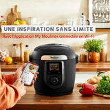 Moulinex Cookeo Wi-Fi 10-en-1, Multicocina, 10 modos de cocción, cocción a presión, pasos detallados, CE96G810, Negro