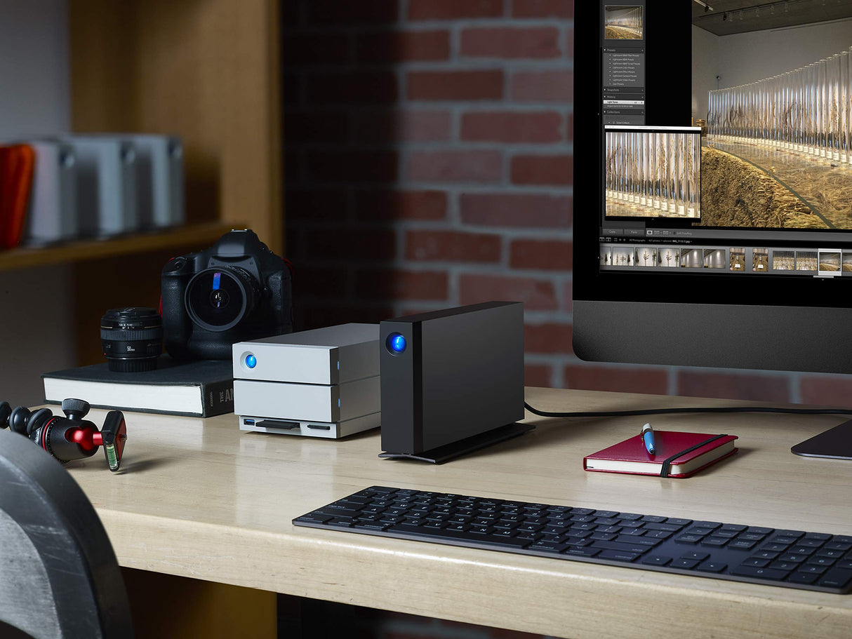 LaCie d2 Professional 30TB — USB‑C Disco Duro Externo de sobremesa, para Mac y Windows — Incluye Rescue Data Recovery