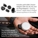 Twelve South Butterfly 2 en 1 Cargador inalámbrico Compacto Plegable con Adaptador de Viaje, Carga MagSafe Duo de 15 W para iPhone, Airpods y Apple Watch