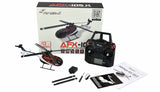 Amewi AFX-105 X Helicóptero 4 Canales 6G RTF Rojo, Blanco y Negro RC Control Remoto