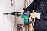 HiKOKI Martillo perforador y cincelador SDS-Max - 1100 W, 7,1 J de energía de impacto, 40 mm de diámetro de perforación, 2800/min de tasa de impacto - Baja vibración, mango ergonómico - Incl. maletín