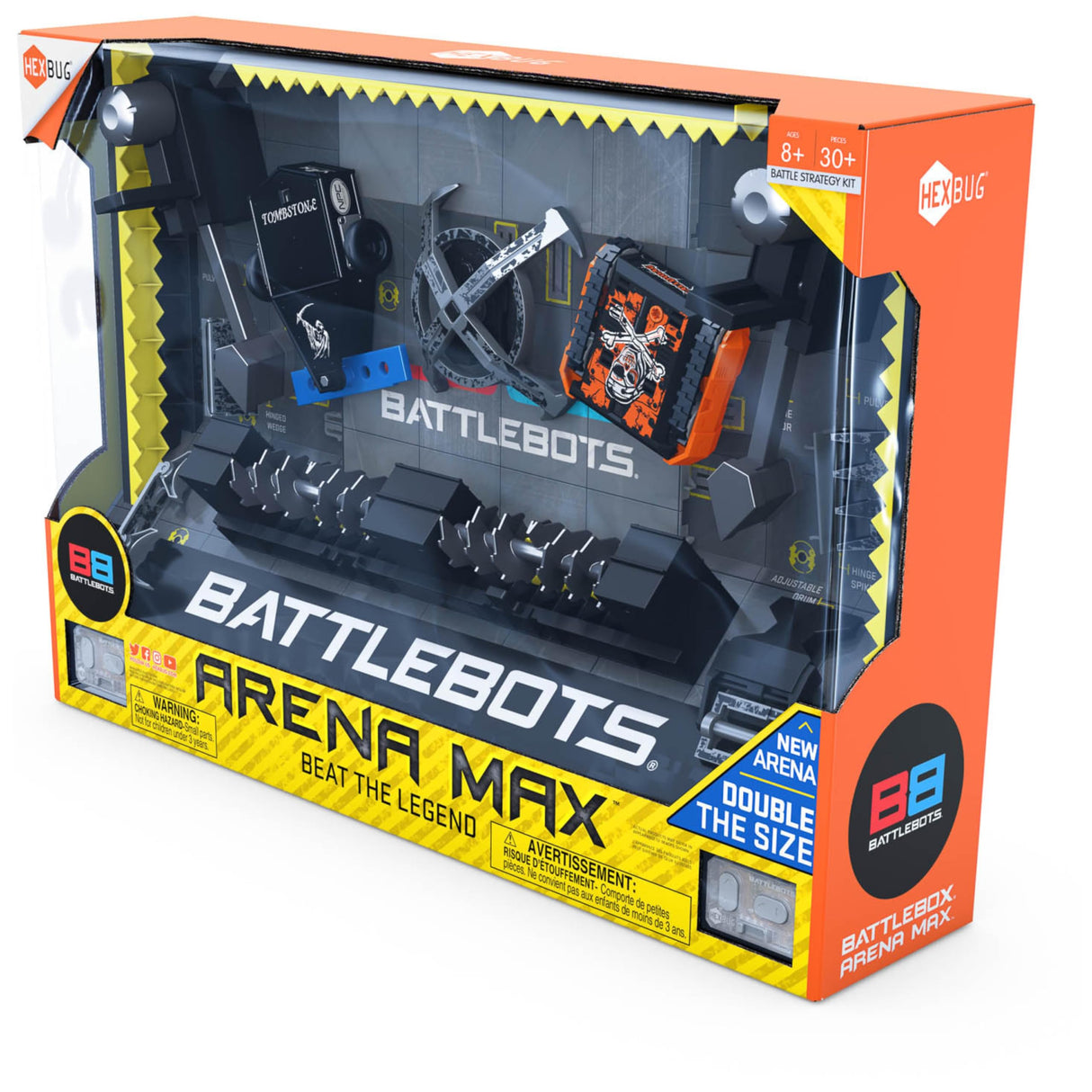 HEXBUG BattleBots Arena MAX, Juguetes Robot de Control Remoto para niños con más de 30 Piezas, Juguetes Stem para niños y niñas de 8 años en adelante, baterías Incluidas