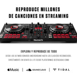 Numark Mixtrack Platinum FX Controlador DJ para Serato DJ Con Control de 4 Secciones, Mezclador DJ, Interfaz de Audio Incorporada, Pantallas en Las Ruedas de Selección y Paletas de Efectos