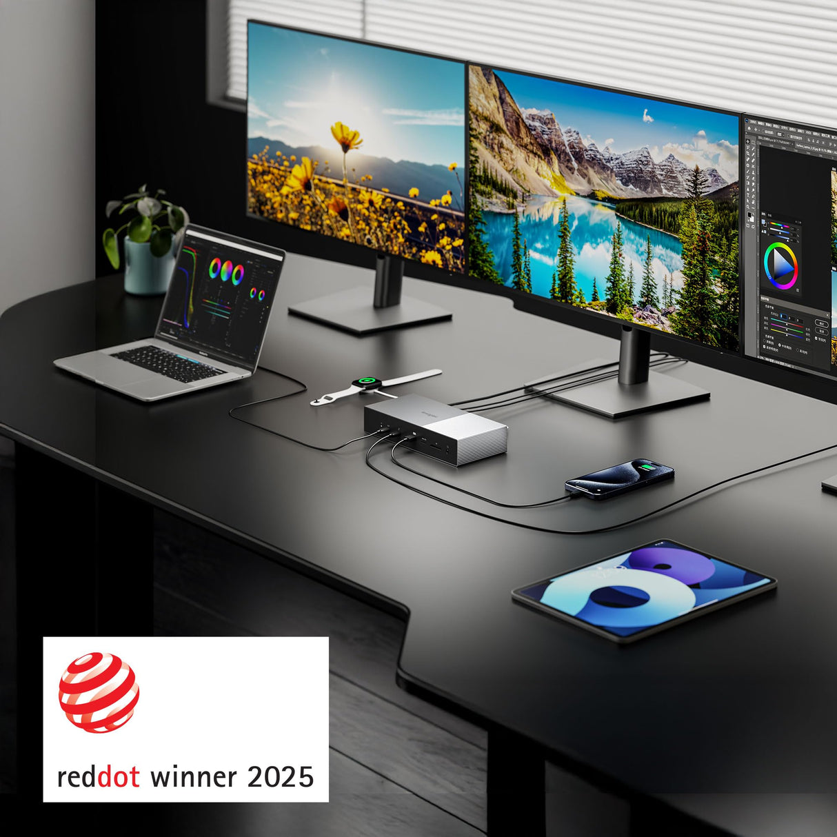 Kensington K35201EU - Estación de Acoplamiento SD5000T5 EQ Thunderbolt 5, Triple Monitor 8K/4K, Lector de Tarjetas SD y Micro SD, Alimentación 140W, 3X Thunderbolt 5, Ethernet y USB 3.2 Gen2, Gris