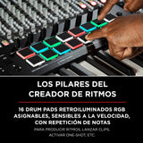 M-Audio Oxygen Pro 49 - teclado controlador MIDI USB con 49 teclas, beat pads, perillas asignables de MIDI, botones y faders, más pack de sonidos de Native Instruments (integración de NKS)