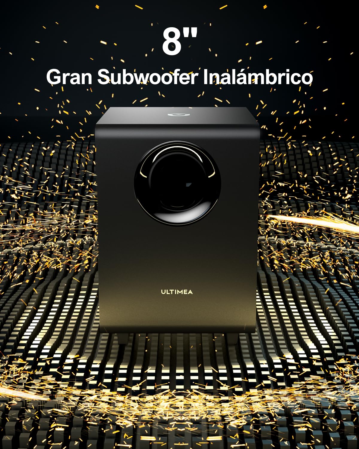 ULTIMEA Barra de Sonido de 7.1.4 Canales para Televisores con Dolby Atmos, Barra de Sonido con Subwoofer, Sistema de Cine en Casa con Sonido Envolvente Real, Cautivador Sonido de Cine 3D, Nova S90