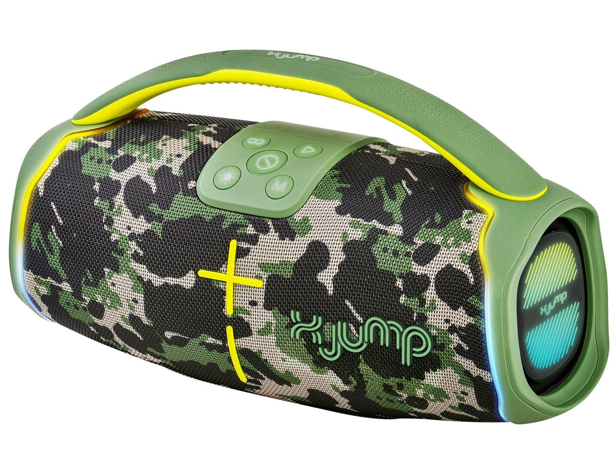 X JUMP XJ 150 Altavoz inalámbrico portátil Amplificado de 60 W, Alto Rendimiento, función TWS, USB, AUX-IN, micrófono Incorporado, Altavoz inalámbrico Resistente al Agua IPX5, Gris
