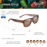 Maui Jim Keahi Gafas, Brown Stripe, 56-16-145 Unisex Adulto