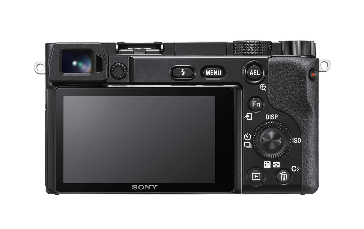 Sony ILCE6100AB.CEC Alpha 6100 Cámara Evil APS-C, Enfoque automático rápido 0.02s, Eye AF para Personas y Animales, grabación de vídeos en 4K y Pantalla inclinable, Cargador Incluido