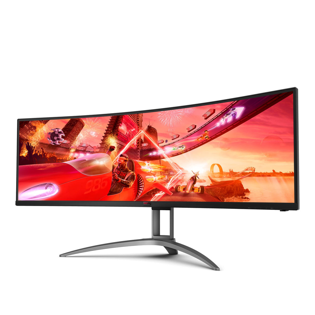 AOC AGON AG493QCX- Monitor de 49" QHD- (3840x1080, VA, 32:9, HDMI x2, Displayport 1x1.4, USB-C, Curved 1800R, 400 cd/m, 1ms, 144Hz), negro