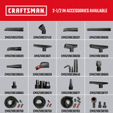 CRAFTSMAN CMXEVBE18595 Aspiradora húmeda y Seca de 16 galones, 6.5 CV, aspiradora Resistente con 4 Bolsas de Recogida de Polvo y Accesorios