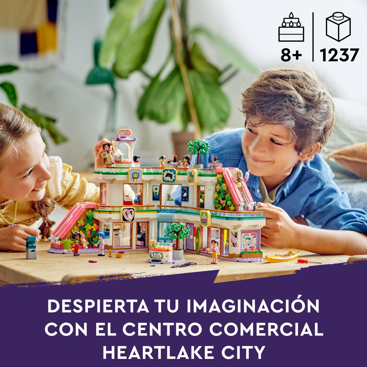 LEGO Friends Centro Comercial de Heartlake City Juguete de Casa de Muñecas apra el Juego de Rol, Maqueta de Construcción con Mini Muñecos de Personajes, Regalo para Niñas y Niños de 8 Años o Más 42604