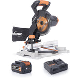 Evolution Power Tools - R185CMS-Li Sierra ingletadora, ingletadoras, Inalámbrica, ingletadora bosch profesional, engletadora para madera profesional, tronzadora, ingletadora telescopica, 185 mm
