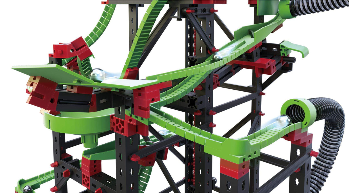 fischertechnik circuito de canicas Dynamic XXL, 544619 – juego de construcción, juguete educativo, con looping y LED arcoíris, a partir de 9 años