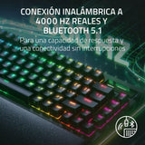 Razer BlackWidow V4 Pro 75% - Teclado de Juego inalámbrico Intercambiable en Caliente - Pantalla OLED (dial de comandos, 4K Hz y conectividad Bluetooth, reposamanos magnético) Diseño US | Negro