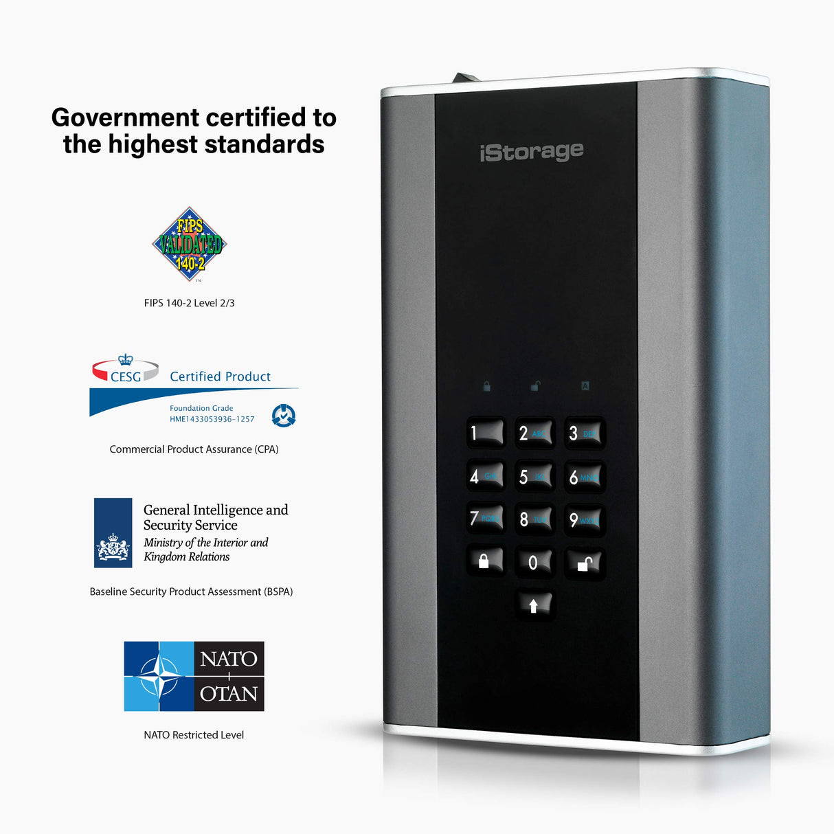 iStorage diskAshur DT2 10TB | Disco Duro de Escritorio | FIPS Nivel 2 | Cifrado de Hardware | Resistente al Polvo/Agua. IS-DT2-256-10000-C-G