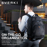 Everki Atlas - Mochila con Ruedas, con Compartimento Adaptable para portátil de 13 a 17.3", Color Negro