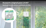 Lifenaxx LX-047, robot eléctrico limpiacristales avanzado con 4 boquillas de pulverización, 4 programas de limpieza, motor sin escobillas, mando a distancia - también para las ventanas sin marco