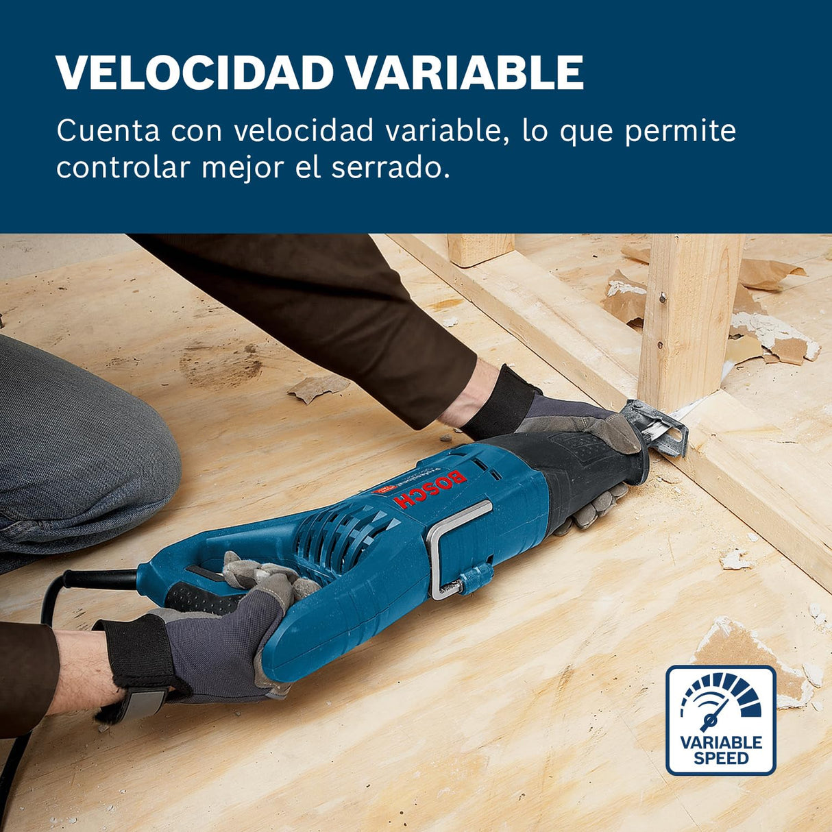 Bosch Professional GSA 1100 E - Sierra sable (1100 W, 0 – 2700 cpm, profundidad de corte 230 mm, en maletín)