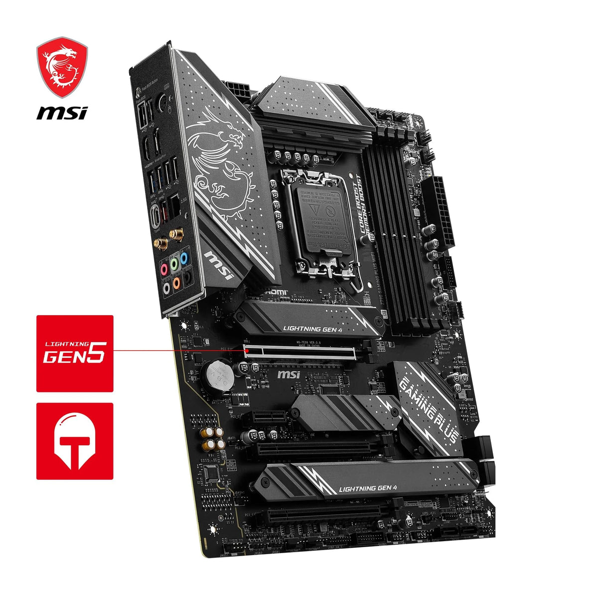 MSI Z790 Gaming Plus WiFi – Placa Base ATX para Gaming, Soporte Intel 13ª Gen, DDR5, WiFi 6, PCIe 5.0, RGB