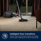 Electrolux PureD8 Pure D8 PD82-8DB-Aspiradora con Bolsa ultrasilenciosa-Regulador automático de Potencia SmartMode y tecnología PureSound-Color Azul, plástico, 600 W, 3.5 Liters, 57 Decibeles