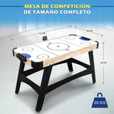 Serenelife mesa de hockey de aire de 58”, Motor dos veces mas fuerte, Marcador de puntos LED digital, Dispensador de discos