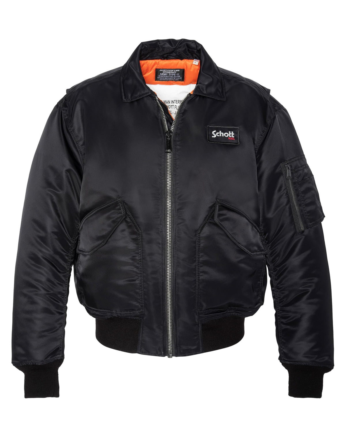 Schott NYC 21090rs Chaqueta, Negro, XXL para Hombre
