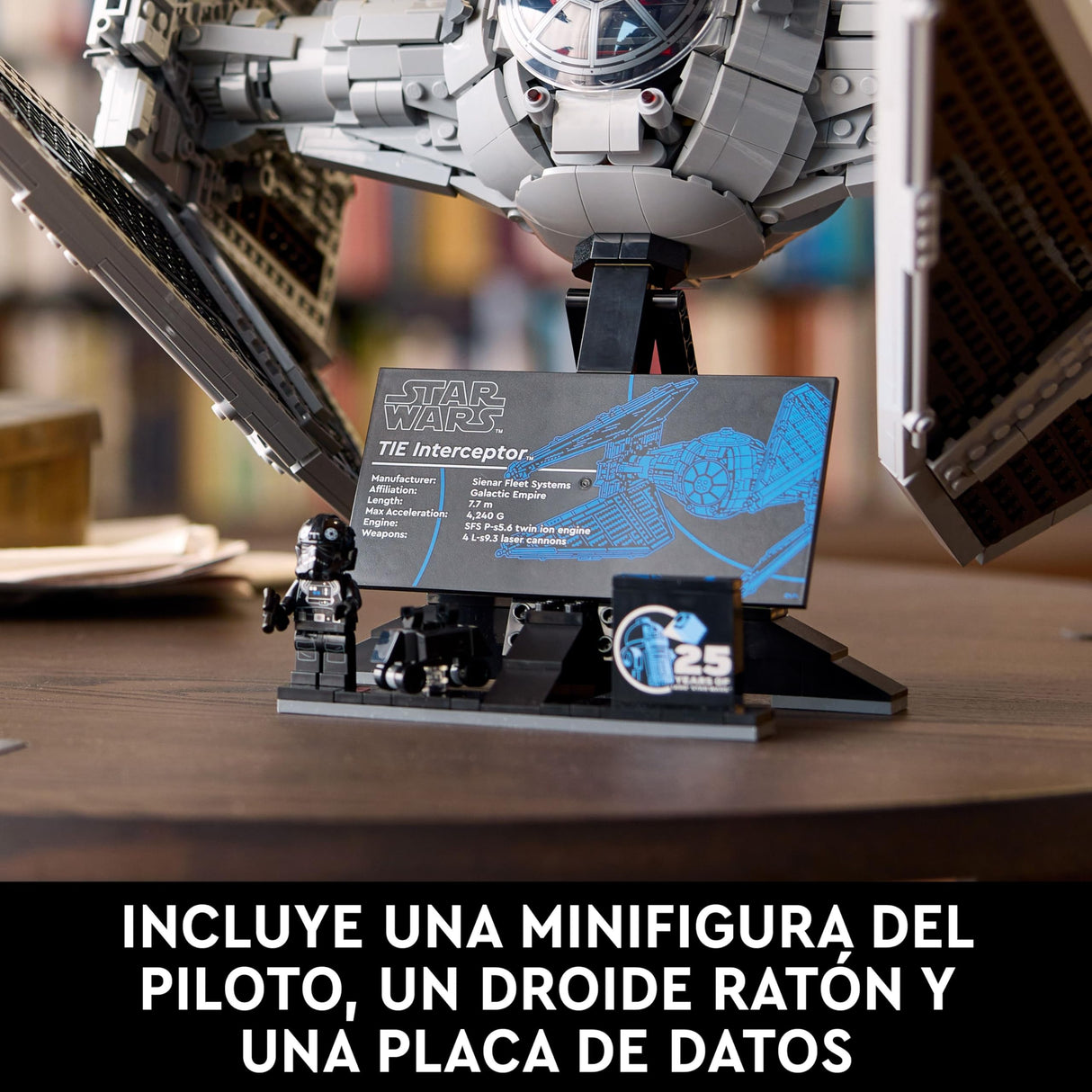 LEGO Star Wars Interceptor Tie Maqueta para Adultos de Construcción Ultimate Collector Series, Caza Estelar para Exponer y Coleccionar, Regalo para Hombres y Mujeres Fans de UCS 75382