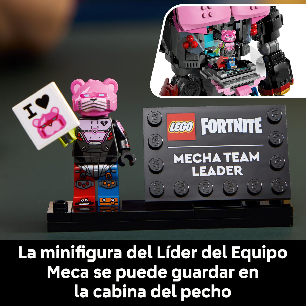 LEGO Fortnite Líder del Equipo Meca - Kit de Maquetas para Adultos para Exponer - Figura Articulada con Espada de Juguete y Minifigura - Regalo Gamer Coleccionable para Fans del Videojuego 77078