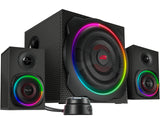 Speedlink GRAVITY CARBON RGB 2.1 Sistema subwoofer - Sistema de altavoces con conexión Bluetooth para teléfono inteligente/tableta, 120 W de potencia máxima, negro