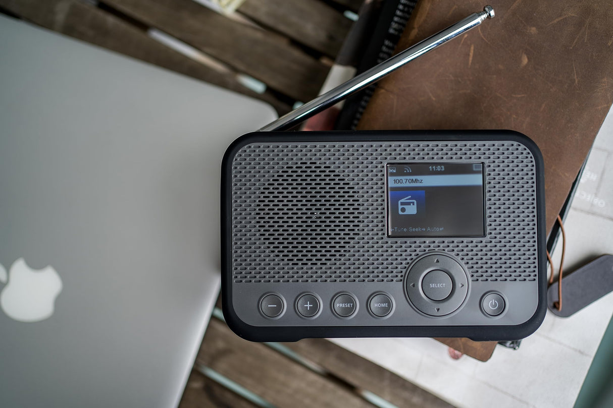 Sangean WFR-39 Radio por Internet con Dab+, FM, WiFi Gris-Negro
