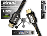 bivani Cable HDMI 2.1a de 8 K, 4 metros, 48 Gbps, cable HDMI de alta velocidad, certificado HDR10+, Ethernet de alta velocidad, PS5 y Xbox Series X Ready, revestimiento de nailon, serie Elite - 4M