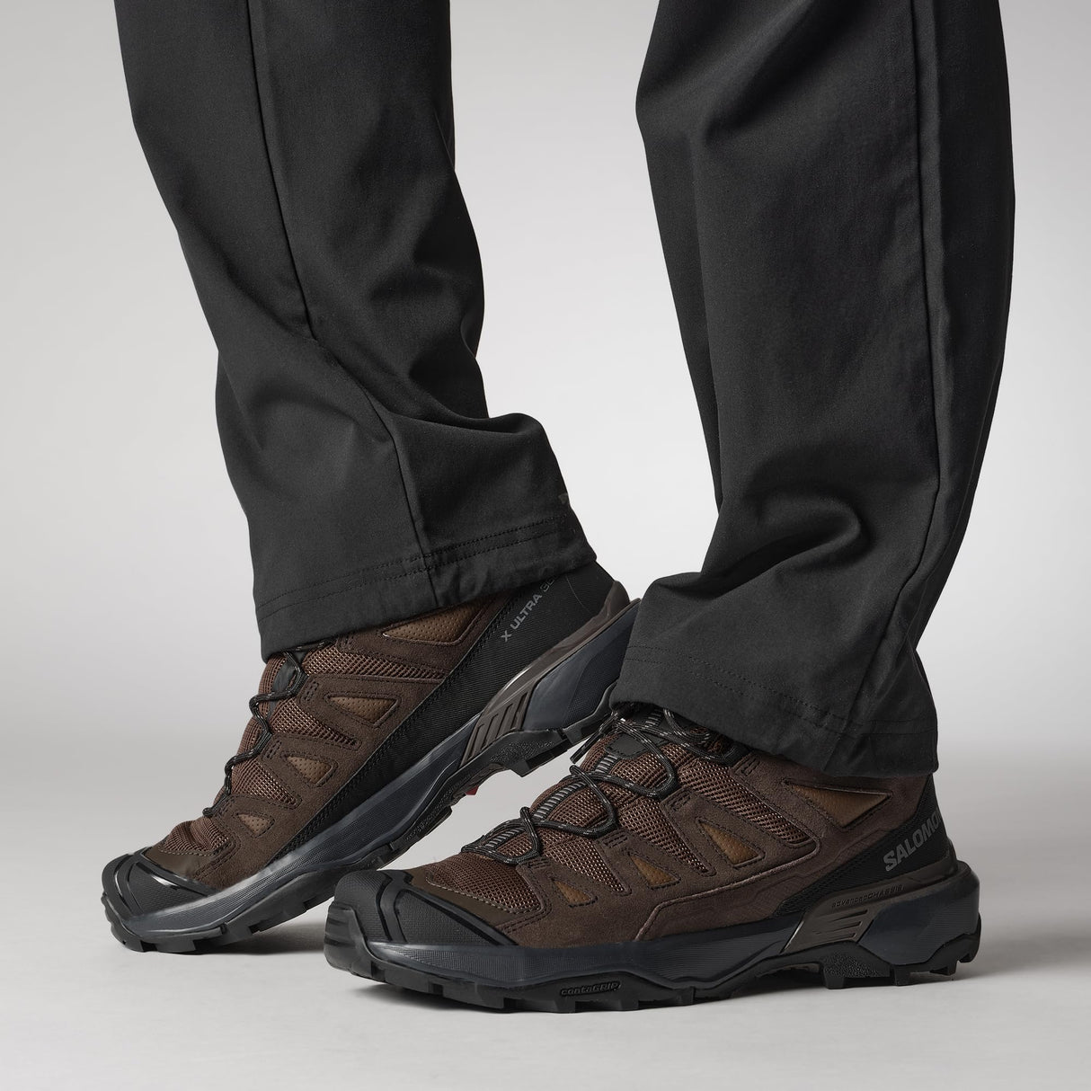 Salomon X ULTRA 360 LEATHER MID GORE-TEX, Zapatos de senderismo para Hombre, Dark Earth Delicioso Castlerock, 42 EU