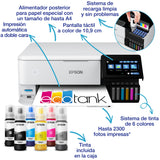 Impresora fotográfica EcoTank ET-8500 A4 con depósito de tinta y Wi-Fi