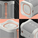 Skullcandy Terrain Mini Altavoz Portátil Inalámbrico con Bluetooth, Impermeabilidad IPX7, 14 Horas de Batería, True Wireless Stereo y Correa Integrada para Viajes y Uso en Exteriores - Hueso/Naranja