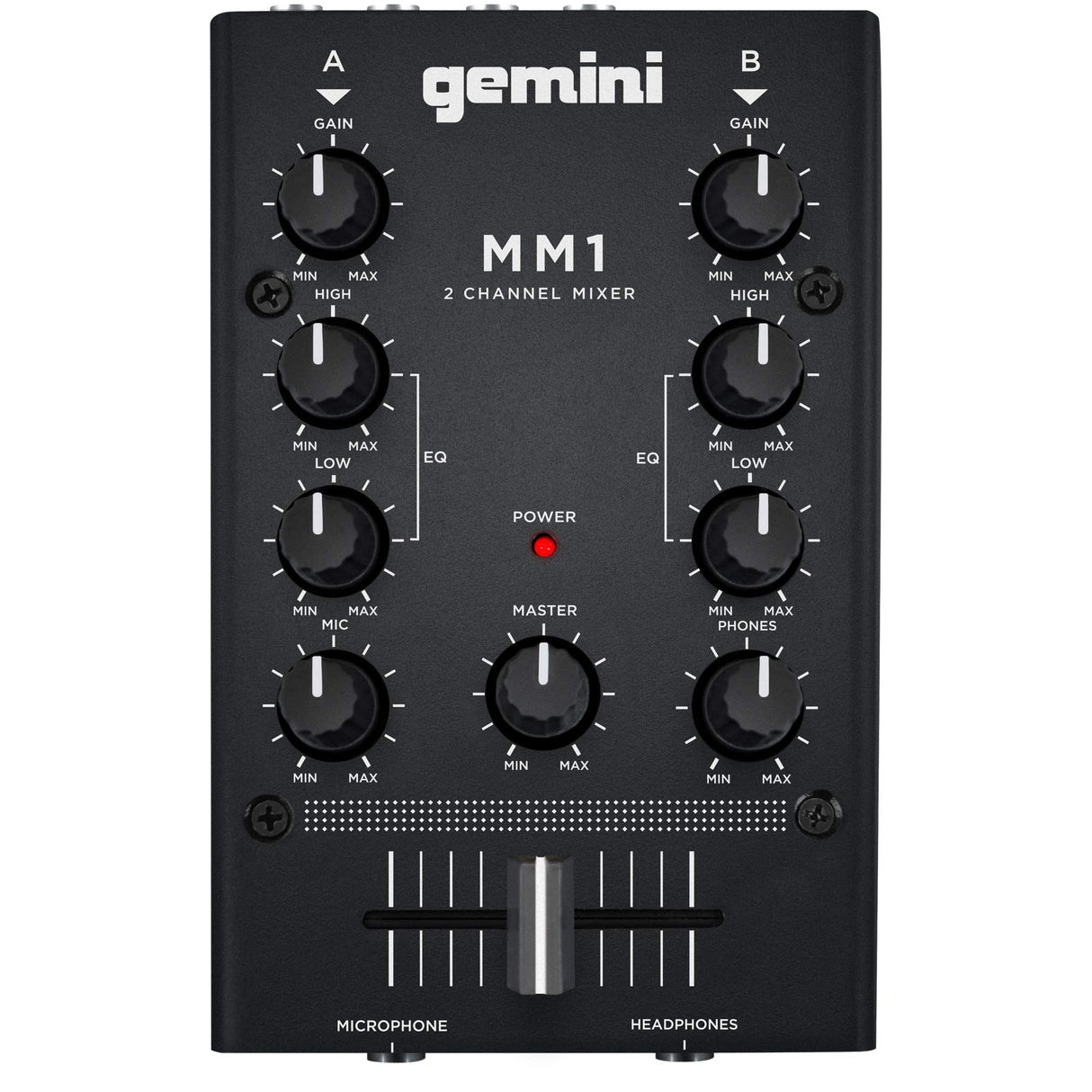 Gemini MM-1 - Mini mezclador DJ de 2 canales