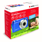 AGFA Photo Realishot DC8200 - Cámara Digital Compacta, 18MP, Video Full HD, Pantalla LCD 2.7'', Zoom Óptico 8X, Batería de Litio y Tarjeta SD de 16GB - Azul