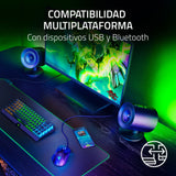 Razer Nommo V2 - Altavoces Gaming de Rango Completo 2.1 para PC con Subwoofer con Cable (Diafragmas de Gama Completa de 3 pulgadas con Correctores de Fase de Aluminio, THX Spatial Audio) Negro