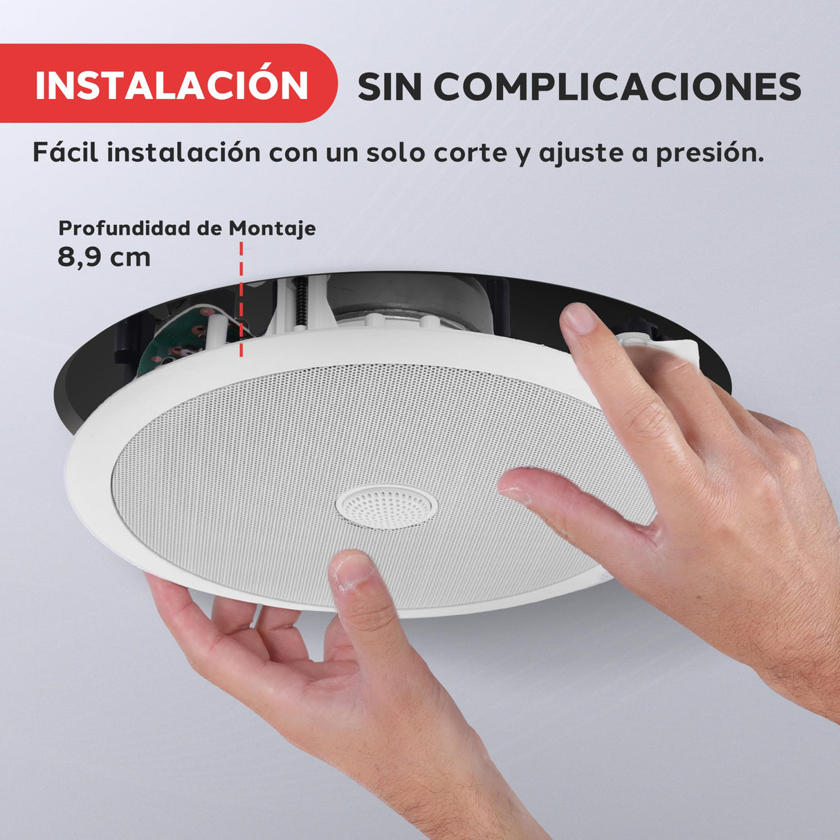 Pyle Altavoces Techo, Empotrables, 8”, Tweeter de cupula de Titanio direccionable de 1”, Frecuencia de 55Hz a 22kHz, Pico de 300V, Facil instalacion