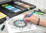 Faber-Castell 167400 - Estuche de Madera con 90 Rotuladores PITT - Punta de Pincel - Multicolor