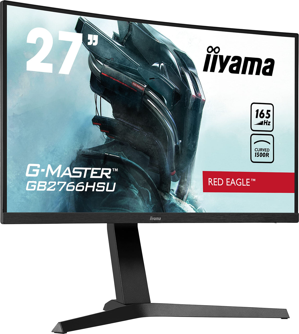 iiyama GB2766HSU-B1 27" Panel VA, Curvo Gaming 1500R, G-Master Red Eagle, FreeSync Premium, 1920x1080, 165Hz, 250cd/m², DisplayPort, 2xHDMI, 1ms MPRT, Altavoces, USB-HUB (2x2.0), Black Tuner